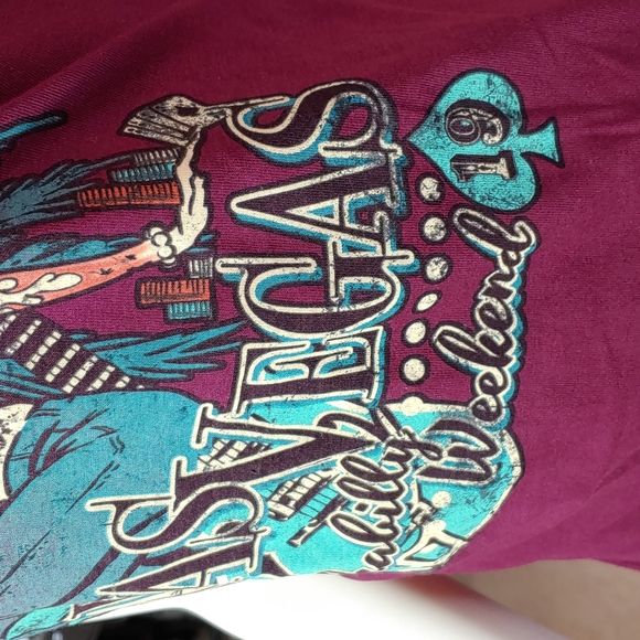 Womens Viva Las Vegas Rockabilly Weekend  Sz M Red/Maroon Tee Shirt 100% Cotton - Picture 6 of 13